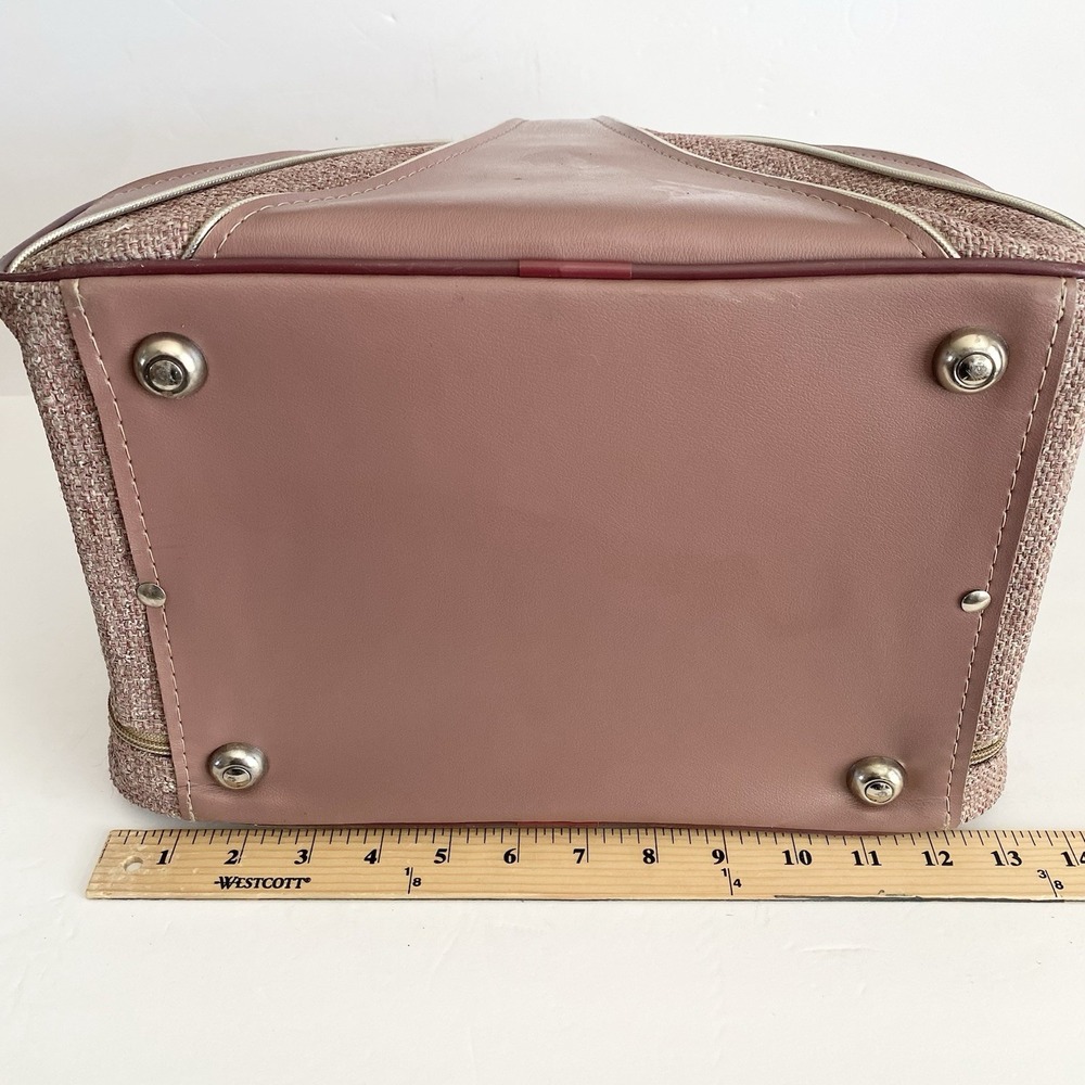 Vtg Brunswick Bowling Bag Retro Single Ball Rack Lavender Textile Inserts - Picture 8 of 13